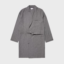 [선스펠 ] Sunspel_코튼 로브_ Cotton Robe-Mid Grey Melange2 