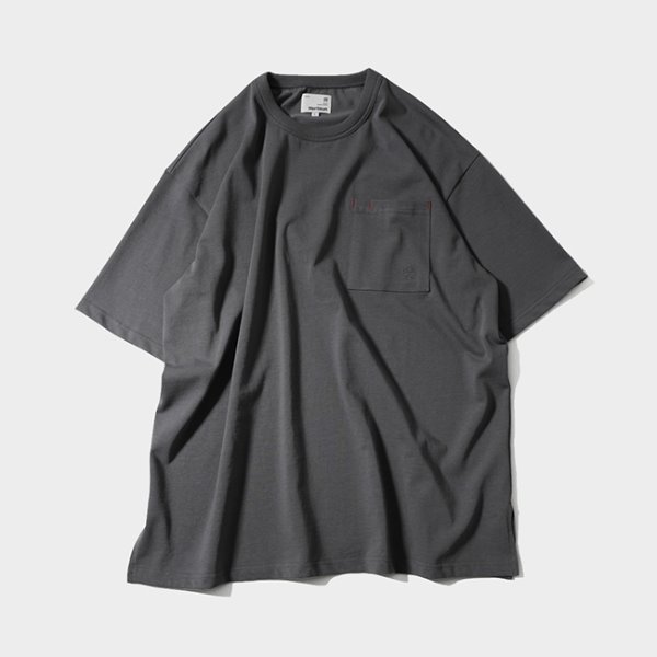 [홀리선]HORLISUN_ Lawrence Short Sleeve Pocket T-shirt  Charcoal