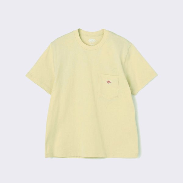 [단톤]DANTON_포켓 티셔츠 Solid Round Neck Pocket 1/2 Tee  LEMON