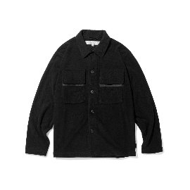 [라이풀]LIFUL_투 포켓 플리스 셔츠 블랙 TWO POCKET FLEECE SHIRT black