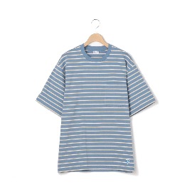 [오르치발] ORCIVAL_POCKET T-SHIRTS  포켓 티셔츠 RC-9166   SAX × BEIGE × WHITE