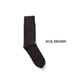[라이즈앤빌로우]RISE &amp; BELOW_아코디언 크루 삭스 솔리드 브라운 Accordion Crew Socks SOLID BROWN